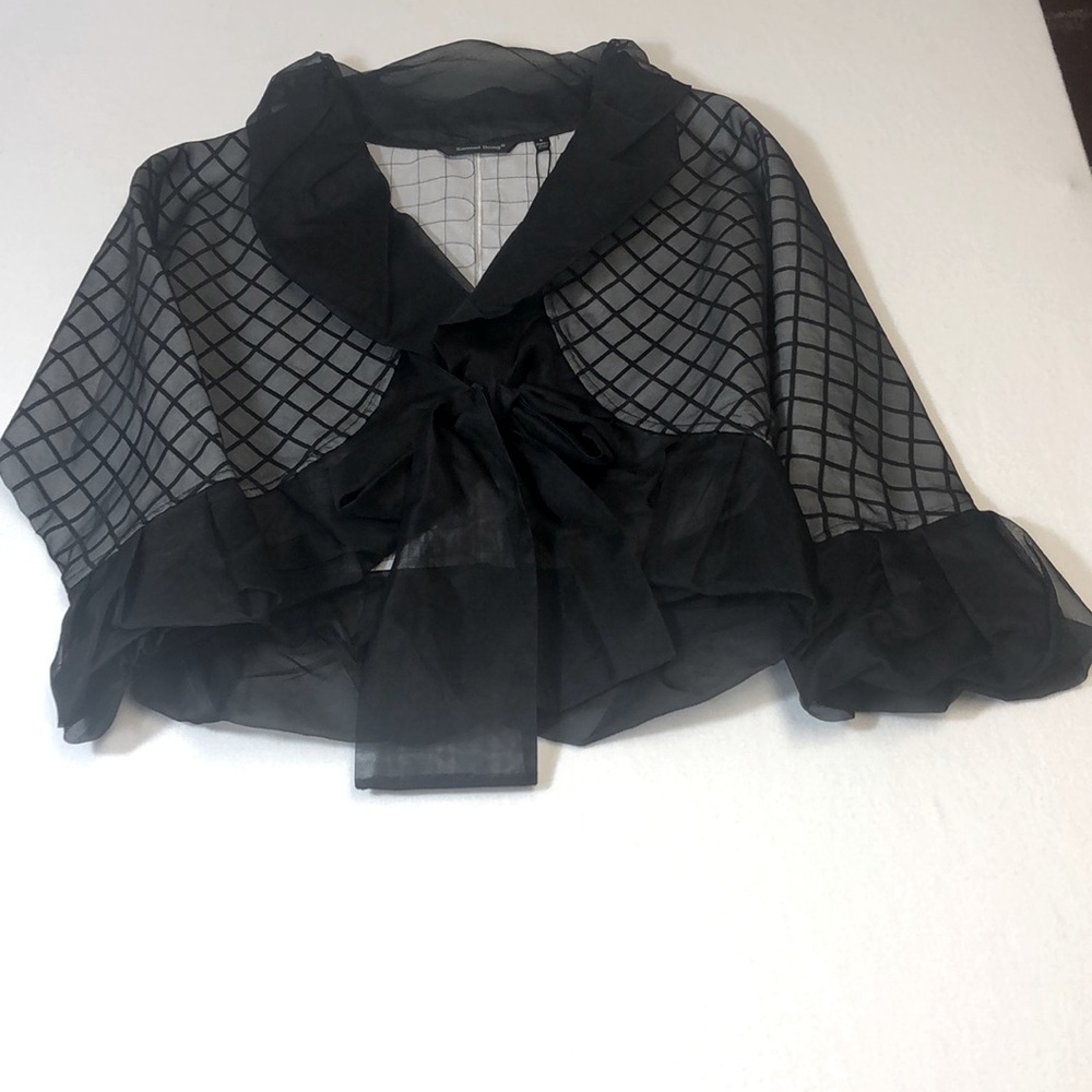 NWT Samuel Dong Size Small Black Detailed Jacket